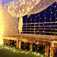 Los mejores  - Yinuo Mirror Luces Navidad Led- Cortina de Luces 3x3㎡ Cable de Cobre 300 Led- Resistente al Agua- 31v- 8 Modos de Luz…